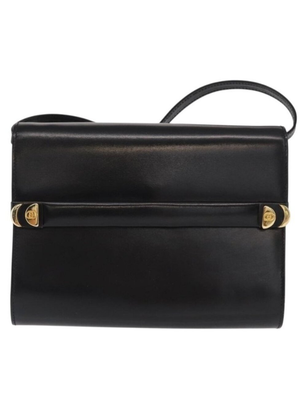 Authentic GUCCI Shoulder Bag Leather Black Gold 004 056 0209 - Picture 9 of 16